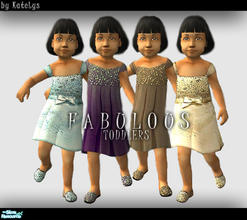 Sims 2 — Fabulous Toddlers: Party Time by katelys — A set of four dresses for female toddlers. No mesh or EP required.