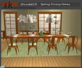 Sims 2 — PB Spring Dining Honey by ShinoKCR — Matching recolor in Honey Hope you enjoy!