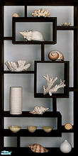 Sims 2 — Shell Shelf Wall  by katalina — A realistic shelf with shells to decorate your bathroom.