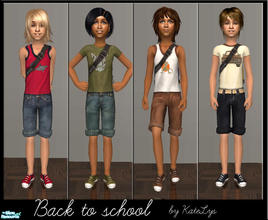 Sims 2 — Fashion set 42 - Back to school  by katelys — 1 new mesh + 4 recolors; get ready your little boys for the new