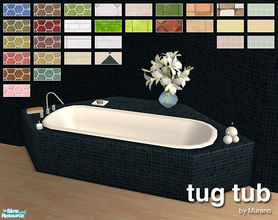 Sims 2 — Tug Tub by Murano — This tub can be placed in a wall constellation like shown on the screenshot. It can also