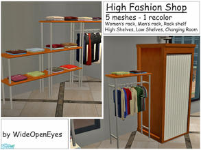 Sims 2 — High Fashion Shop Set by wideopeneyes — Time to inject a little variety into your clothing shops with this new
