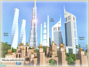 Sims 2 — Dubai Building Pack - vol. I. by senemm — A set of 5 famous and unique buildings from Dubai and Istanbul, the