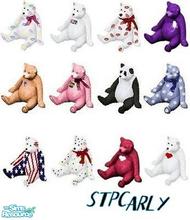 Sims 1 — Teddy Set by STP Carly — Includes: Teddys (12)