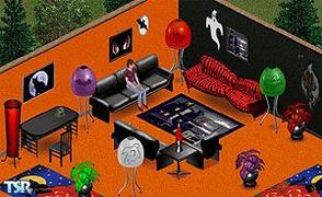 Sims 1 — Halloween Set by Natalia — Includes: Chair, Desk, Dining Chair, Dining Table, Tube Lamp, Floor Lamps(4), Lava