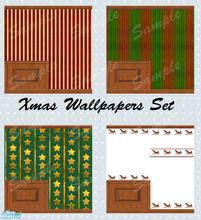 Sims 2 — Xmas Wallpapers by FrozenStarRo — Decorate your Sim Homes in a Christmas holiday mood. 