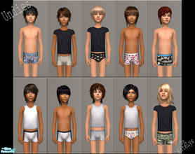 Sims 2 — Fashion set 44 - Undies for boys by katelys — 10 undies for little boys, no mesh needed