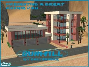 Sims 2 — Sunhill by Galloandre — Introducing an exciting, desert-themed three-roomie pad for your Sims (or for a small
