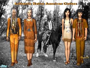 Sims 2 — Authentic Native American Clothes by skystars5 — A set of authentic Native American Clothes. Two elders and two