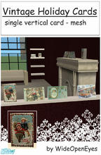 Sims 2 — Vintage Xmas Cards - Single 02 by wideopeneyes — Decorate your Sims homes for the holiday season with these