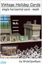 Sims 2 — Vintage Xmas Cards - Single 01 by wideopeneyes — Decorate your Sims homes for the holiday season with these
