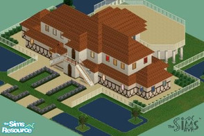 Sims 1 — At the Lakes by Alimatt — The back of this grand villa consists of a large, sunny dining room situated under a
