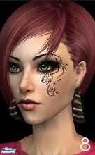 Sims 2 — Tattoo 8 by *Holly — 20 small face tattoos. All tattoos are wearable for teen, young adult, adult and elderly,