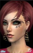 Sims 2 — Tattoo 15 by *Holly — 20 small face tattoos. All tattoos are wearable for teen, young adult, adult and elderly,