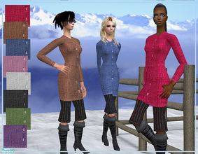 Sims 2 — Winter Fashion Set by PureElements — Stay warm and cozy in this chic, yet functional, set.
