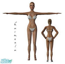 Sims 2 — Mesh021 Texture by Harmonia — hourglass bodyshape