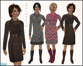 Sims 2 — Knit Dress Set by Harmonia — 