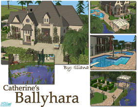 Sims 2 — Catherines Ballyhara - Furnished by Illiana — This gorgeous home on a 6x5 lot includes pool, driveway,