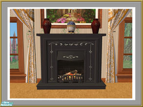 Sims 2 — Victorian Style Fire - Mesh by Shakeshaft — Part of a set of Victorian Styled Fire Surrounds, set includes 2