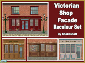 Sims 2 — Victorian Shop Facade - Recolour Set by Shakeshaft — A recolour set of the Victorian Shop Facade, set includes