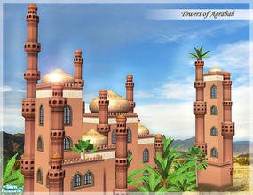 Sims 2 — Towers of Agrabah by senemm — A set of 4 ancient and decorative tower elements which can be connected