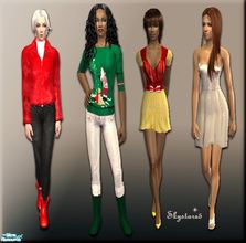Sims 2 — Casual to Party by skystars5 — A set of 4 clothing outfits that will take your Sims from everyday fun to a fun