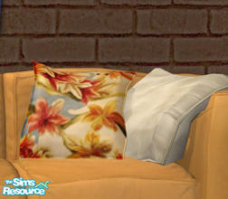 Sims 2 — Floppy Accent Cushions - Multi Floral RC by Simaddict99 — Multi colored floral print