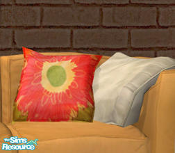 Sims 2 — Floppy Accent Cushions - Vibrant Flower by Simaddict99 — vibrant multi colored flower recolor