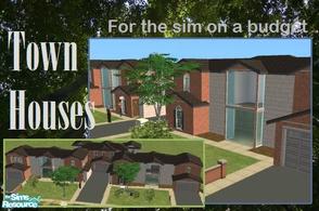 Sims 2 — Town Houses- for the budget sim by Jaws3 — These cute town-houses are perfect for the average sim family, with