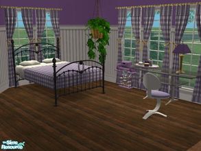 Sims 2 — MFG Purplaid Bedroom Set by mightyfaithgirl — Purple Plaid is the latest fad! LOL This set contains 4 maxi