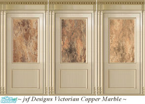 Sims 2 — jsf Designs Victorian Copper Marble by jsf — My revised Victorian panel holds three versions of rich, coppery,