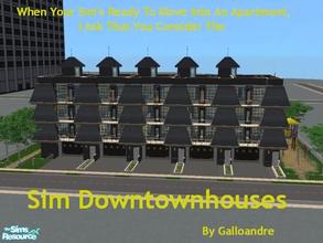Sims 2 — Sim Downtownhouses by Galloandre — If your Sim\'s looking to move to a VERY nice apartment downtown, they might