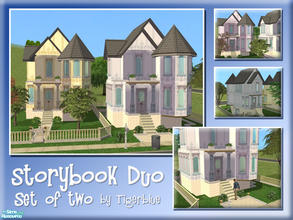 Sims 2 — Storybook Duo Set by Tigerblue — Two homes side by side... Ideal for use with AL but do NOT require that EP!