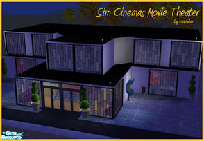Sims 2 — Sim Cinemas Movie Theater by emmdav — Featuring the big screen TV from Apartment Life, this movie theater is