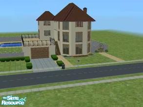 Sims 2 — Maxis Townhouse on a Large Lot by Yami Yue — Love the maxis townhouse but wish you had a bigger lot? So did I