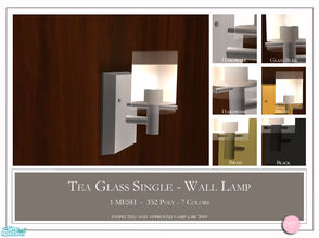 Sims 2 — Tea Glass Single Wall Lamp by DOT — Tea Glass Single Wall Lamp. 1 MESH Plus Recolors. Sims 2 by DOT of The Sims