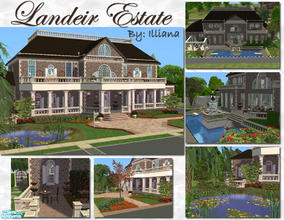 Sims 2 — Landeir Estate - 4 Bed Neoclassic Home by Illiana — Home for larger families includes pool, front/back decks,