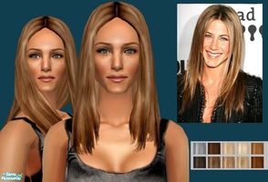 Sims 2 — The Rachel by Oceanviews — Beautiful straight cut hair based on Jennifer Aniston\'s classic look. With ten