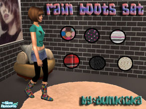 Sims 2 — Rain boots set by dunkicka — This is my new set of accessories for teenagers! Hope you like it! Enjoy! =D 