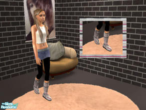 Sims 2 — Rain boots set - striped by dunkicka — Hope u will download it! =D