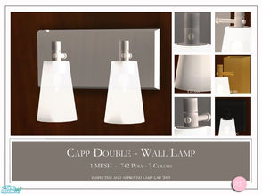 Sims 2 — Capp Double Wall Lamp by DOT — Capp Double Wall Lamp 1 MESH Plus Recolors. Sims 2 by DOT of The Sims Resource.