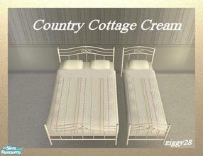 Sims 2 — Country Cottage Cream Bedding by ziggy28 — Country Cottage bedding in cream to match the Country Cottage Cream