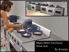 Sims 2 — MMF - Stove Slots by AnoeskaB — Slots added to 6 stoves (3 basegame, 1 University, 1 Seasons and 1 Free Time),
