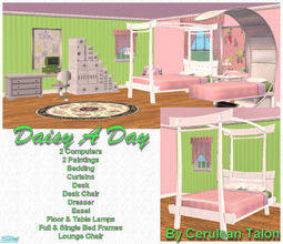 Sims 2 — Daisy A Day by Cerulean Talon — Vivid colors and lots of charm make this an object set that will make you Sims