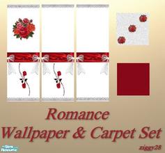 Sims 2 — Romance Wallpaper & Carpet Set by ziggy28 — A set of 3 romantic wallpapers and 2 carpets. This set matches