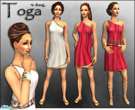Sims 2 — Civilizations - Toga by katelys — 4 togas for the Civilizations theme.