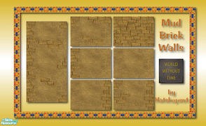 Sims 2 — Mud Brick Walls by hatshepsut — Made from genuine Egyptian mud & straw and baked in the desert sun these