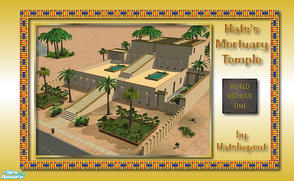 Sims 2 — Hats\'s Mortuary Temple by hatshepsut — A scaled down, simified version of the mortuary temple at Deir-el-Bahri.