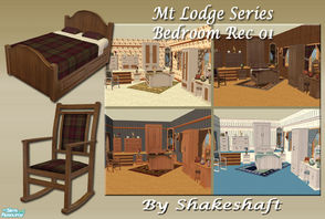 Sims 2 — Mt Lodge Series - Bedroom Rec 01 by Shakeshaft — A recolour set of the Mt Lodge Bedroom, this set includes