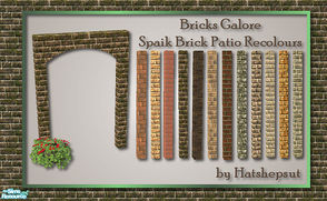Sims 2 — Bricks Galore - Spaik Brick Patio Recolours by hatshepsut — A set of recolours for Spaik\'s fantastic brick